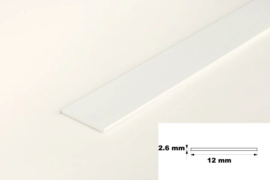 PVC Plastic TW Black White Anthracite Flat Bar Strip