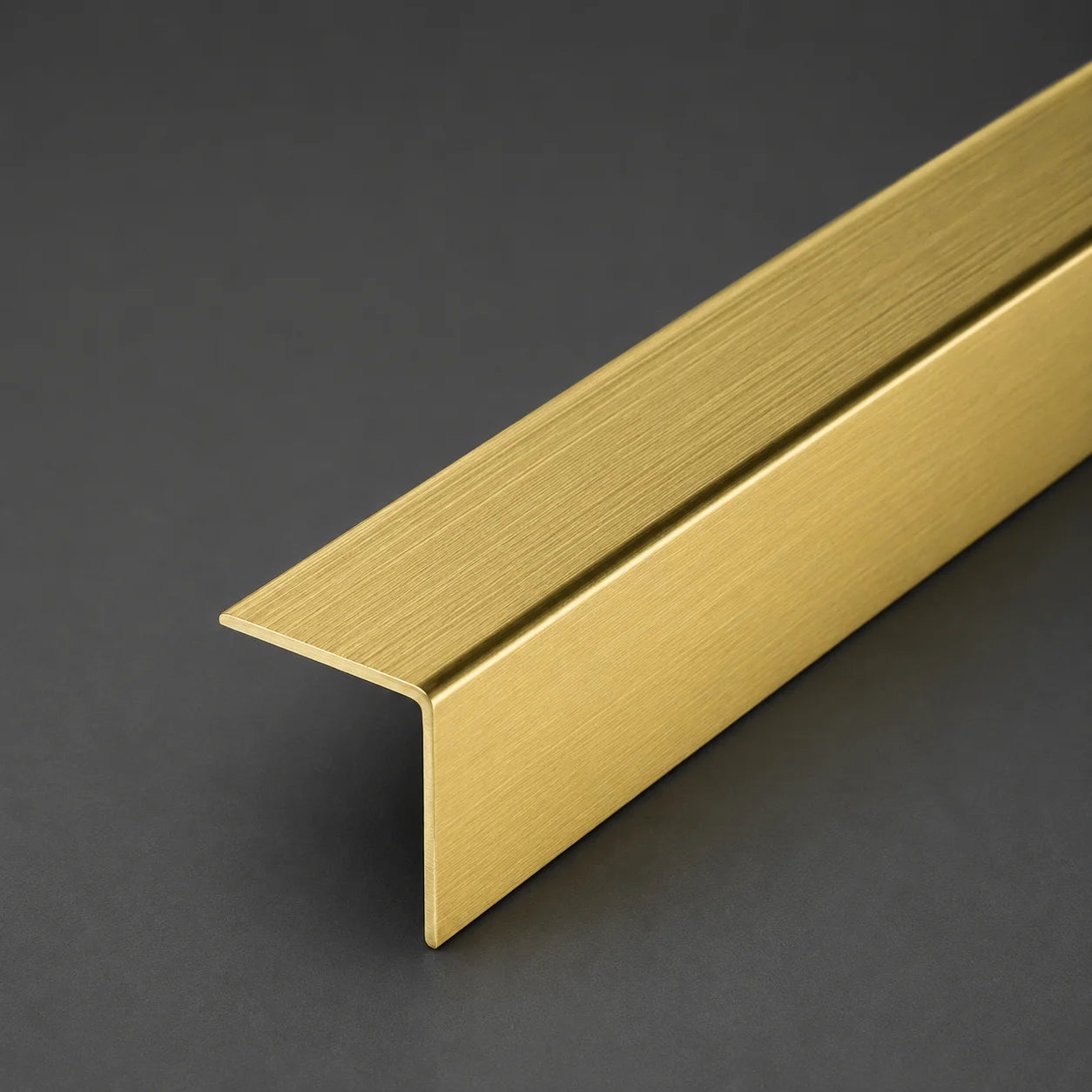 PVC Corner Angle Trim Profiles 90 Plastic Equal Unequal_Brushed Gold Image