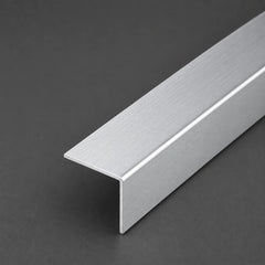 PVC Corner Angle Trim Profiles 90 Plastic Equal Unequal_Brushed Silver Image