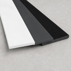 PVC Plastic Flat Bar Black White Anthracite | 1m & 2.5m