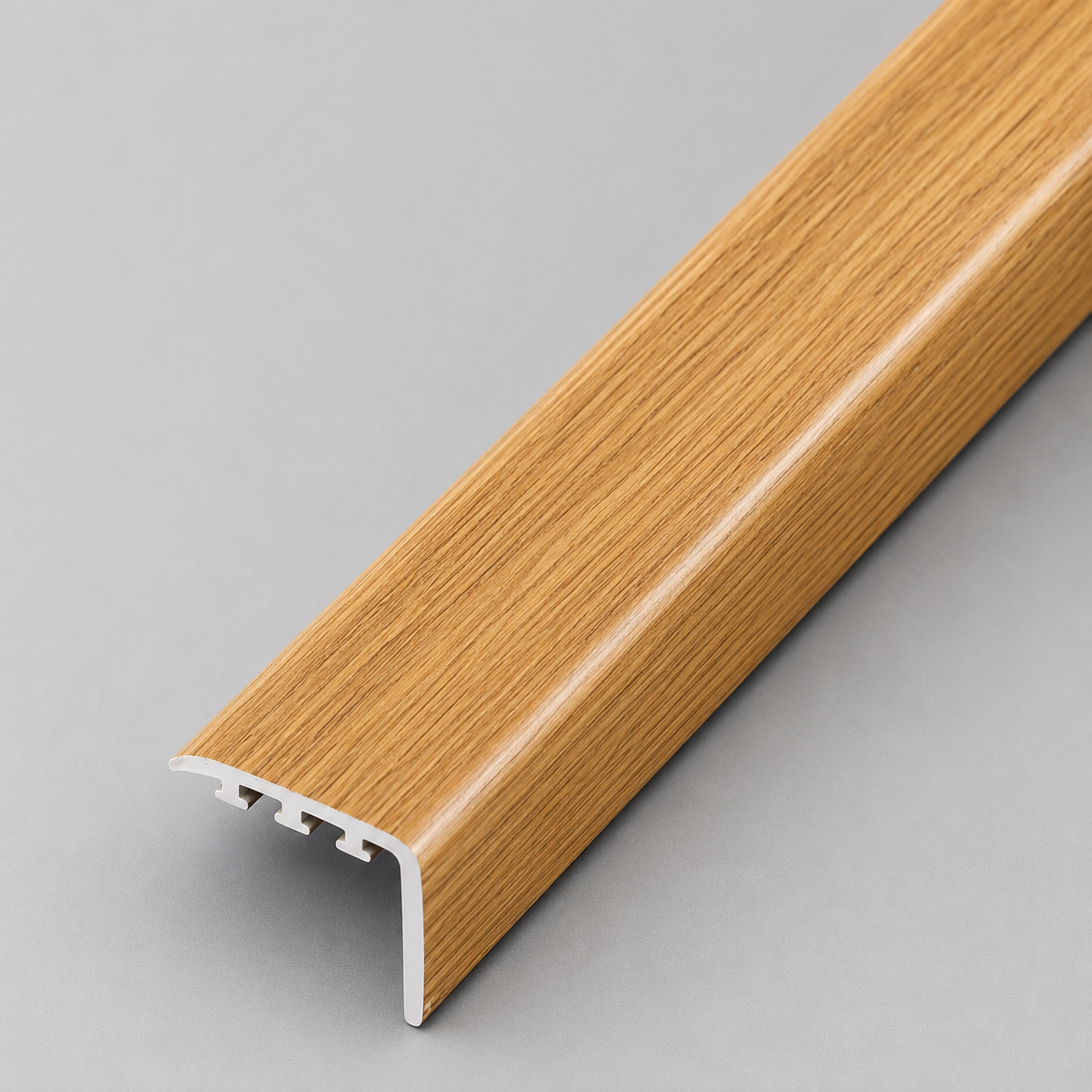 PVC Wood Effect Stair Nosing_Durable Edge Trim_Product Oak2E Image