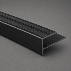 15 x 22mm Push-In Anodised Aluminium Stair Nosing Edge Trim Availabe in Black Color