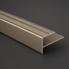 15 x 22mm Push-In Anodised Aluminium Stair Nosing Edge Trim Availabe in Champagne Color