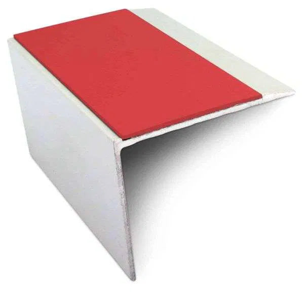 Red Aluminium Non Slip Stair Nosing - NSL21 (67 x 55mm) - StairNosingUK