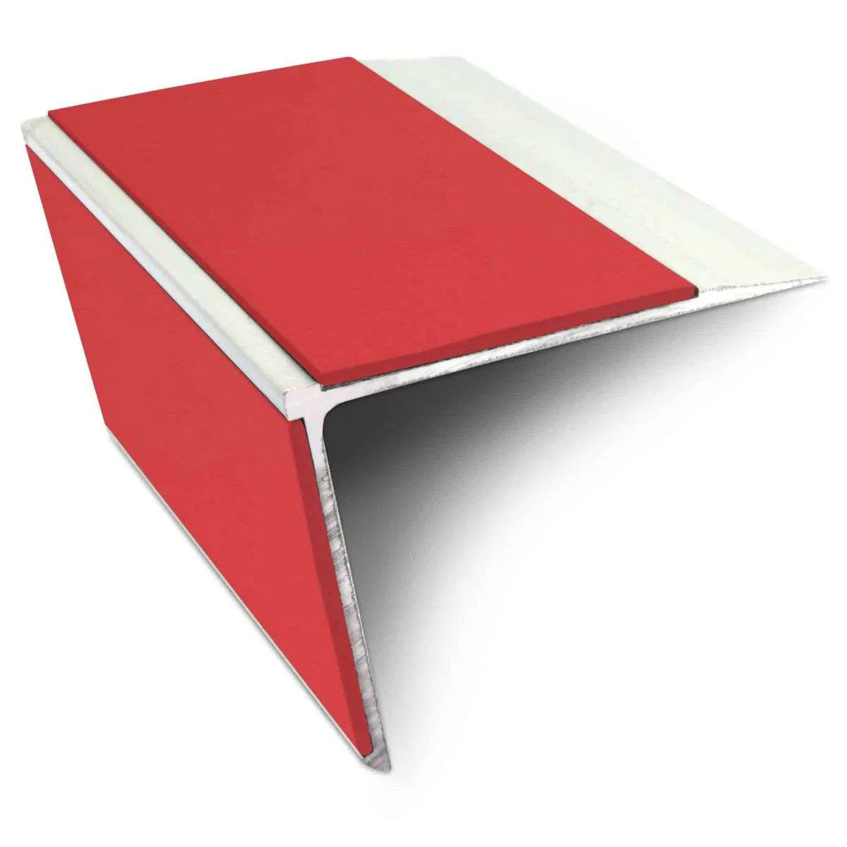 Red Aluminium Non Slip Stair Nosing - NSL28 (75mm x 58mm) - StairNosingUK