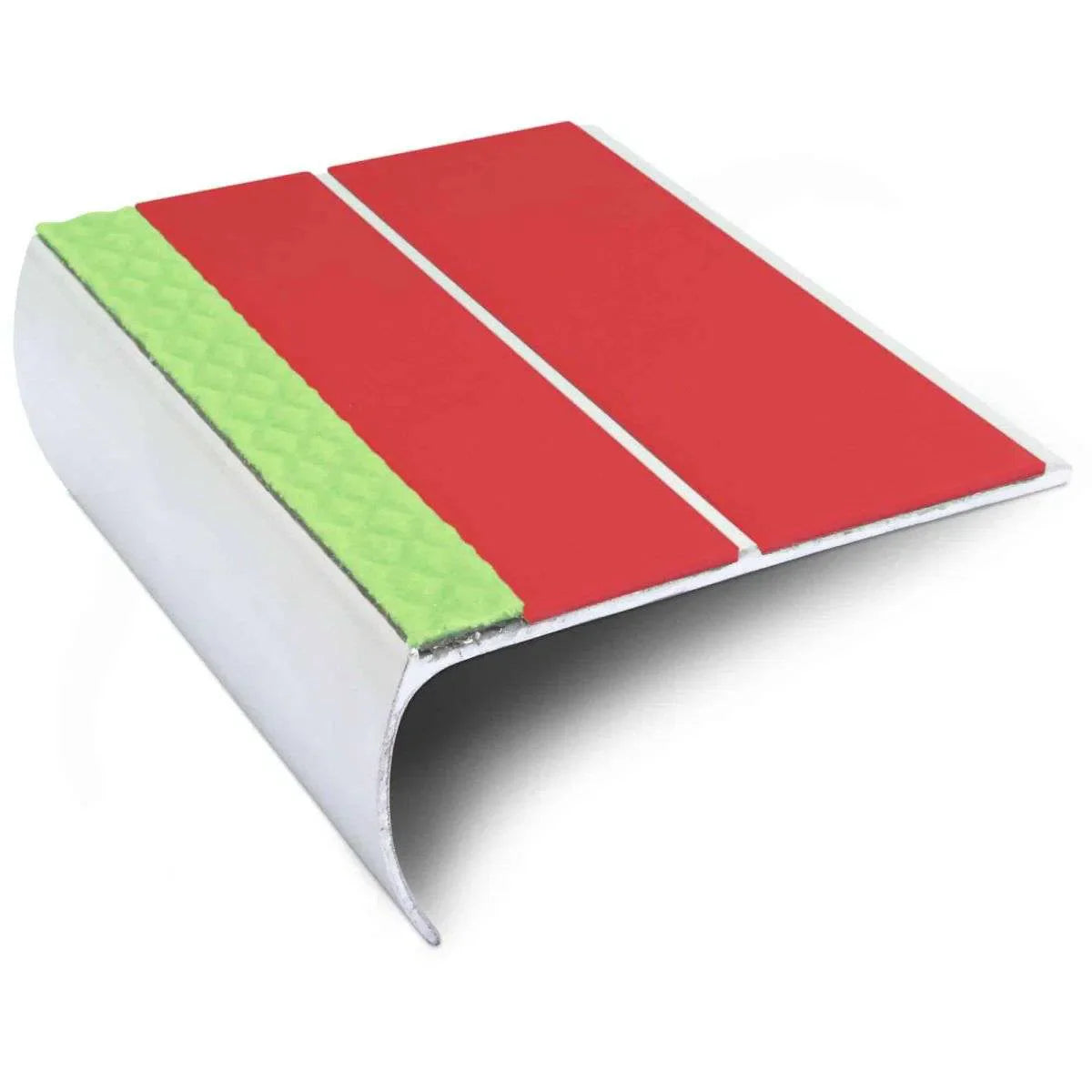 Red Aluminium Non Slip Stair Nosing with PVC - ASL29
