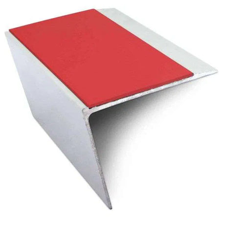 Red NSL26 DDA Compliant Non-Slip Aluminium Stair Nosing 67x55mm