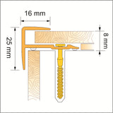  Push-In Pvc Wood Effect Stair Nosing