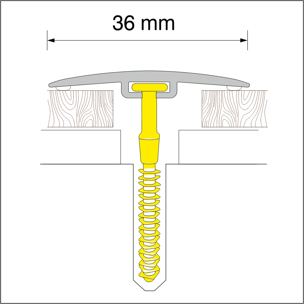 36mm Pvc Wood Effect Door Threshold 