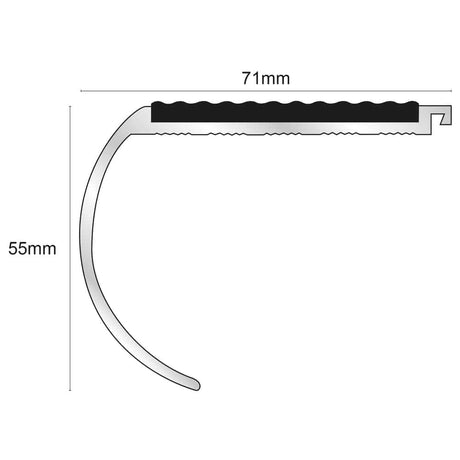 71 x 55mm – Tredsafe Non Slip Stair Nosing