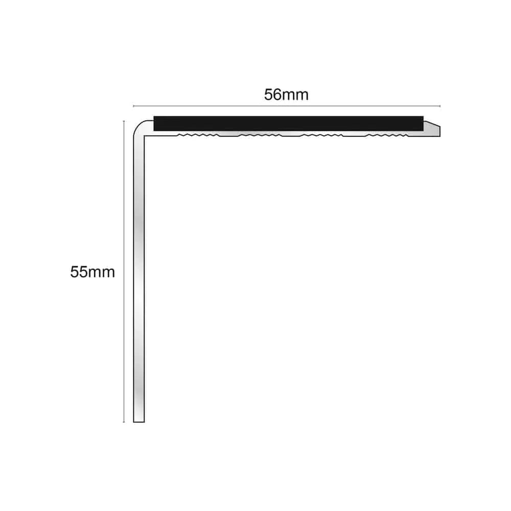 56 x 55mm DDA Compliant Aluminium Non Slip