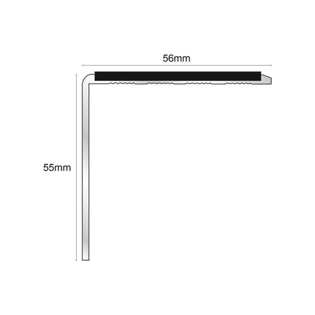 56 x 55mm DDA Compliant Aluminium Non Slip