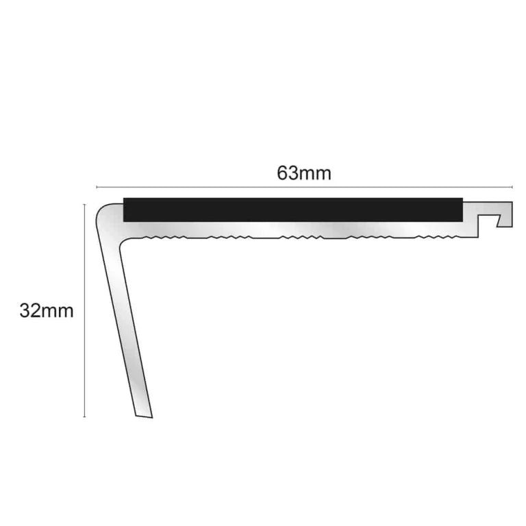 Non Slip Stair Nosing ( 63 x32mm )