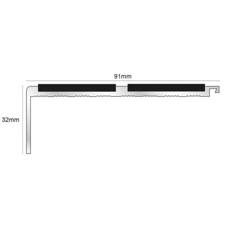 91 x 32mm – Non Slip Stair Nosing