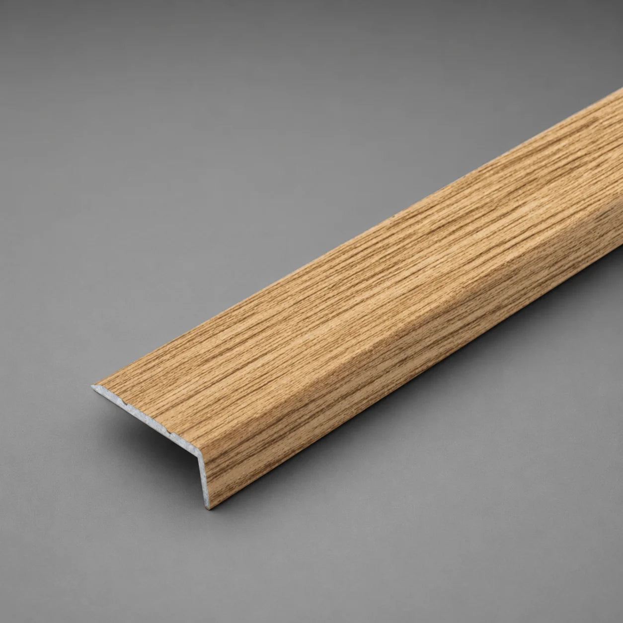 Self-Adhesive Aluminium Stair Nosing_Wood Effect Edge Trim_Oak Product Image