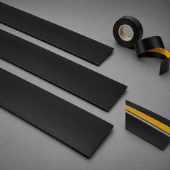 Black Self-Adhesive PVC Cover Strip Flat Bar Plastic Roll
