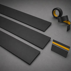 Dark Grey Self-Adhesive PVC Cover Strip Flat Bar Plastic Roll