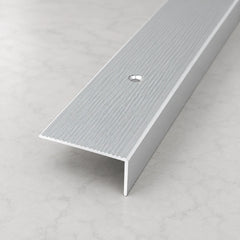 40x20mm Wide Grooved Aluminium Stair Nosing – 900mm In Silver Color