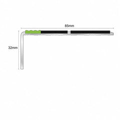 Stair Nosing Edge Trim with PVC Insert Diagram