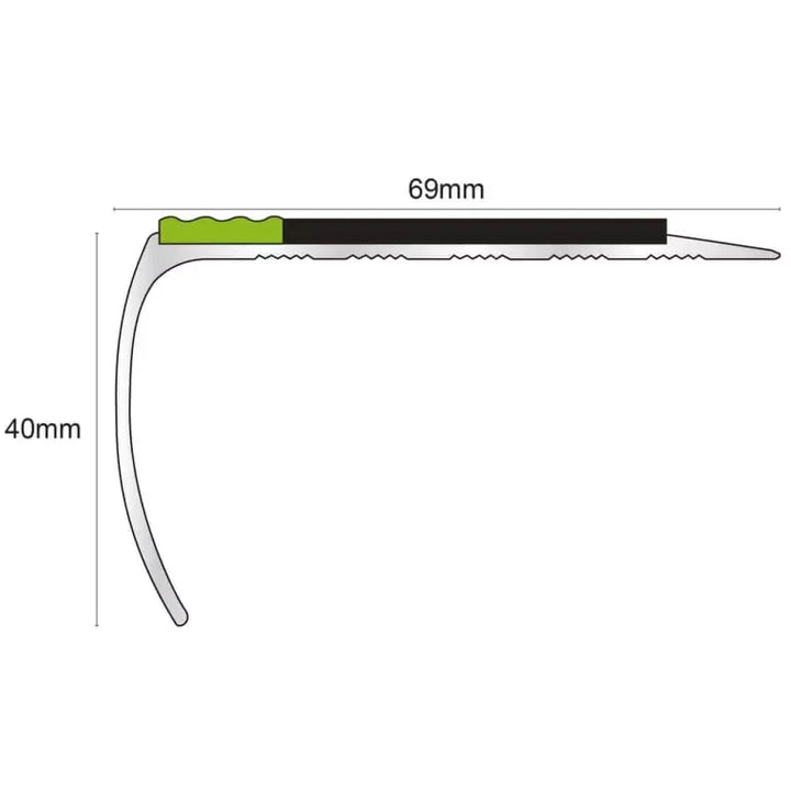 Tredsafe Aluminium Non Slip Stair Nosing - ASL25