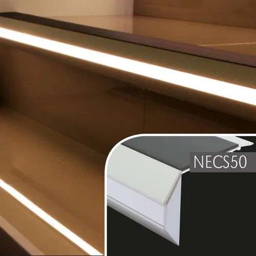 Vision Light Out Non-Slip Stair Nosing End Caps - NECS50 - StairNosingUK