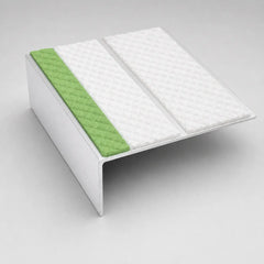 Stair Nosing Edge Trim with PVC Insert White tredsafe