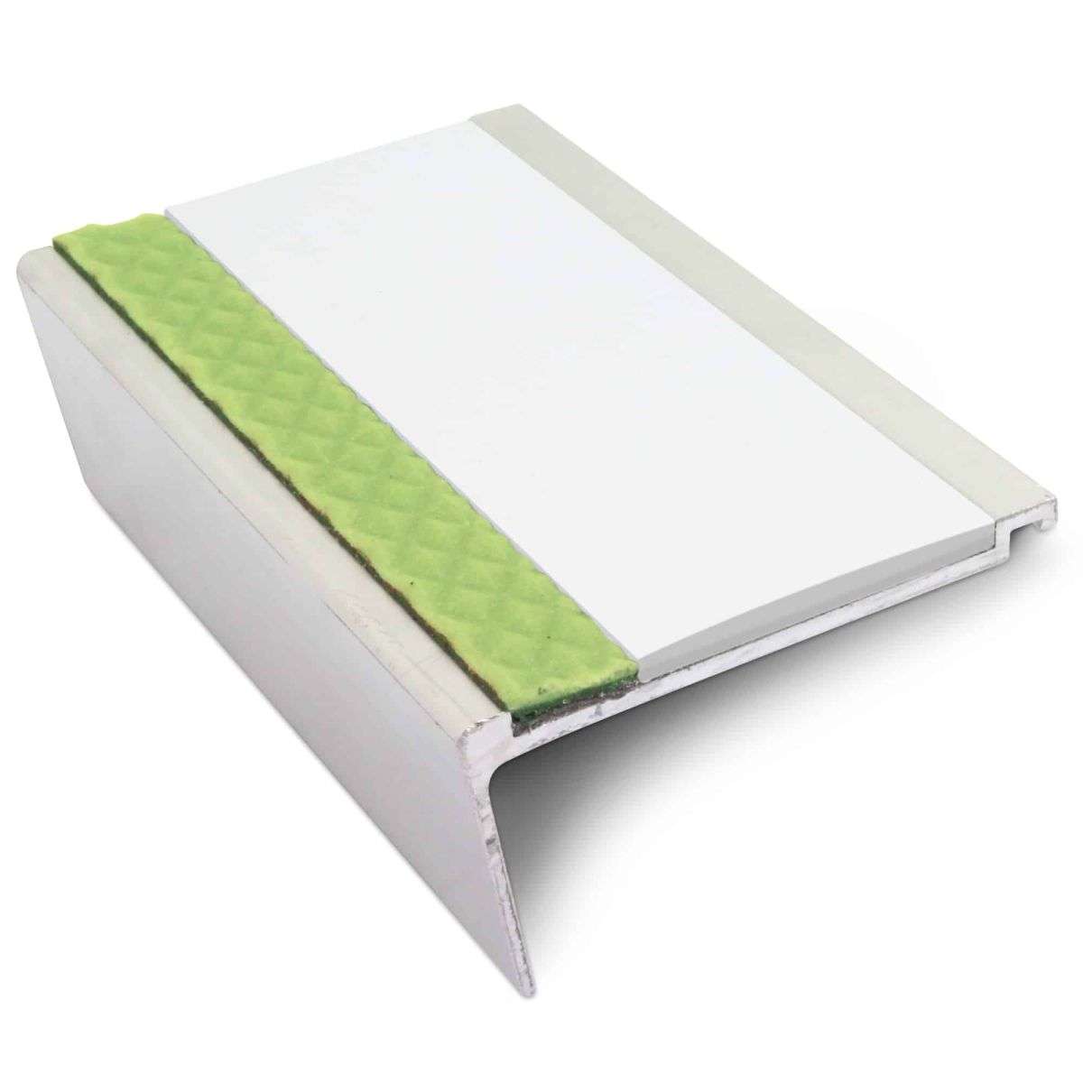 White AHD06 Non-Slip Stair Nosing - StairNosingUK