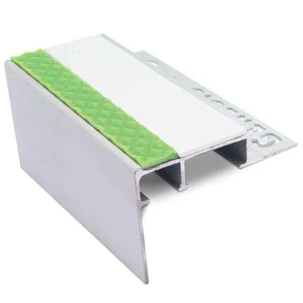 White ATC Heavy Duty Slimline Non-Slip Stair Nosing