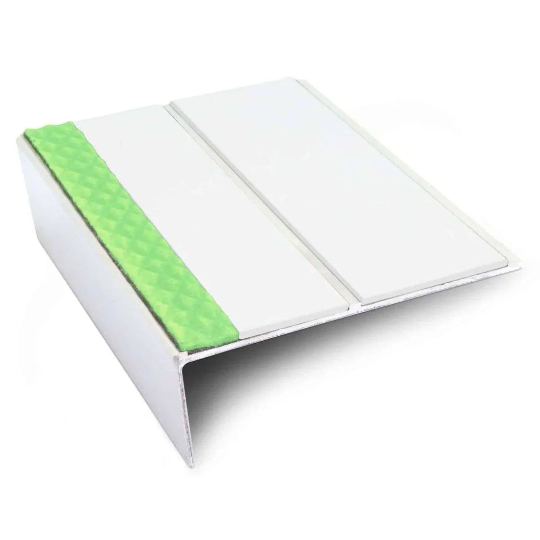 White Aluminium Non Slip Stair Nosing - ASL10 - StairNosingUK