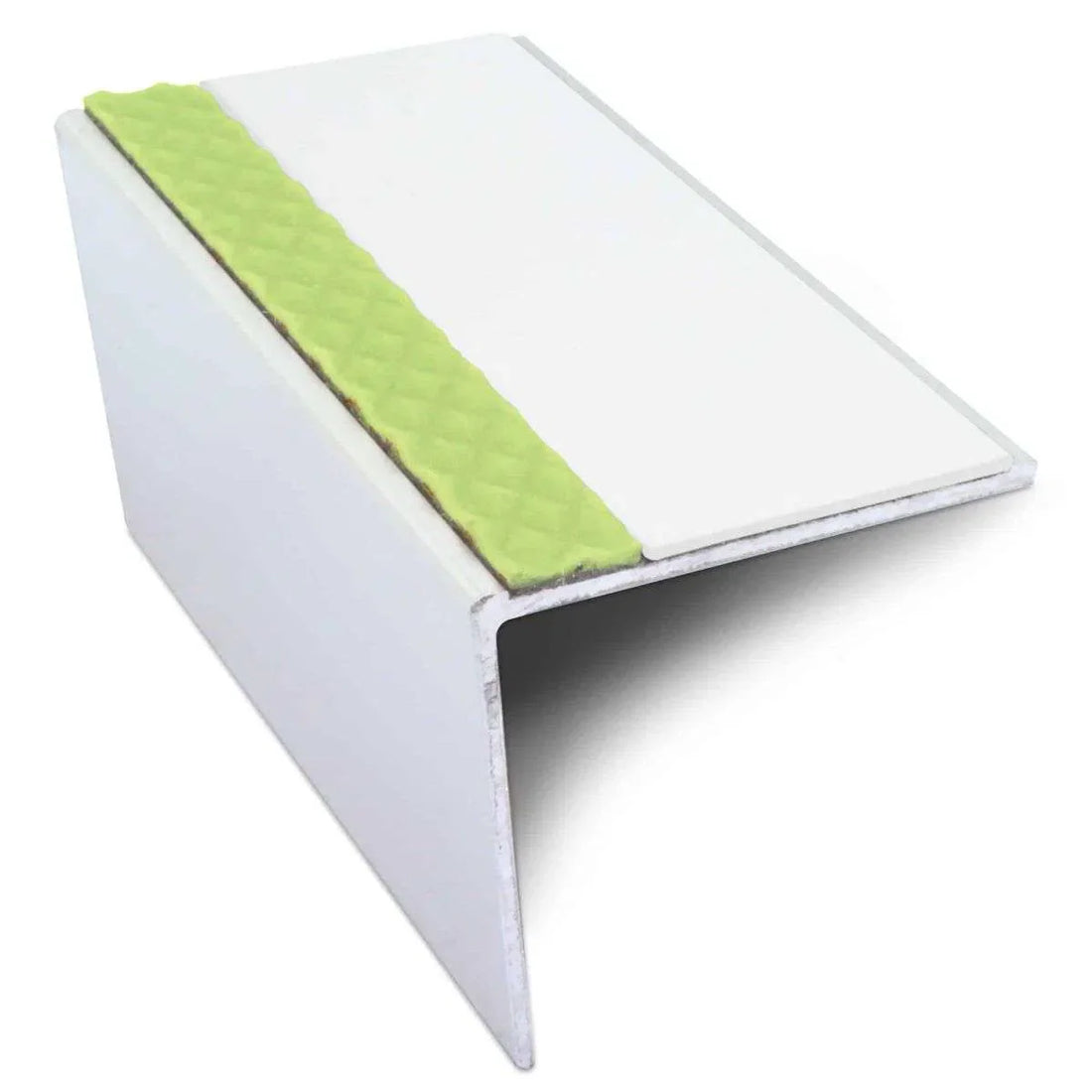 White Aluminium Non Slip Stair Nosing - ASL20 - StairNosingUK
