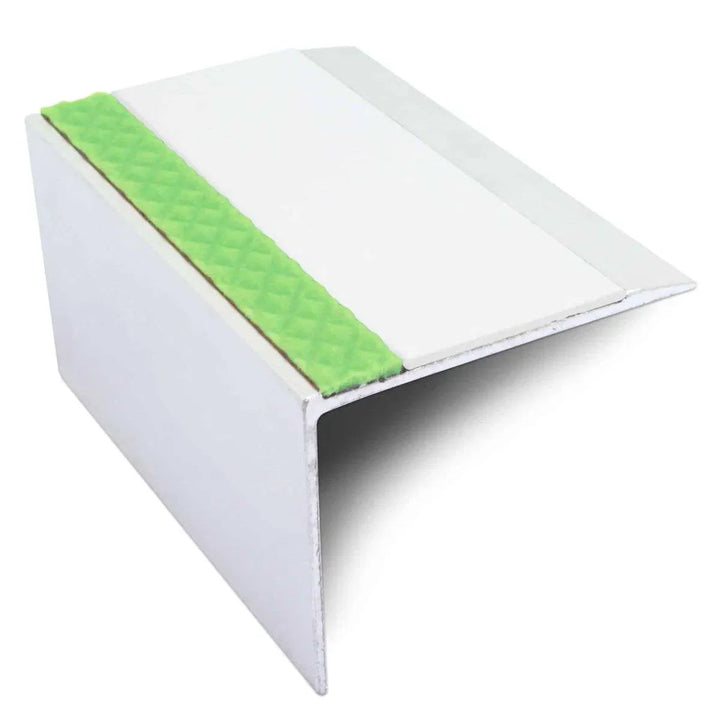 White Aluminium Non Slip Stair Nosing - ASL21 - StairNosingUK
