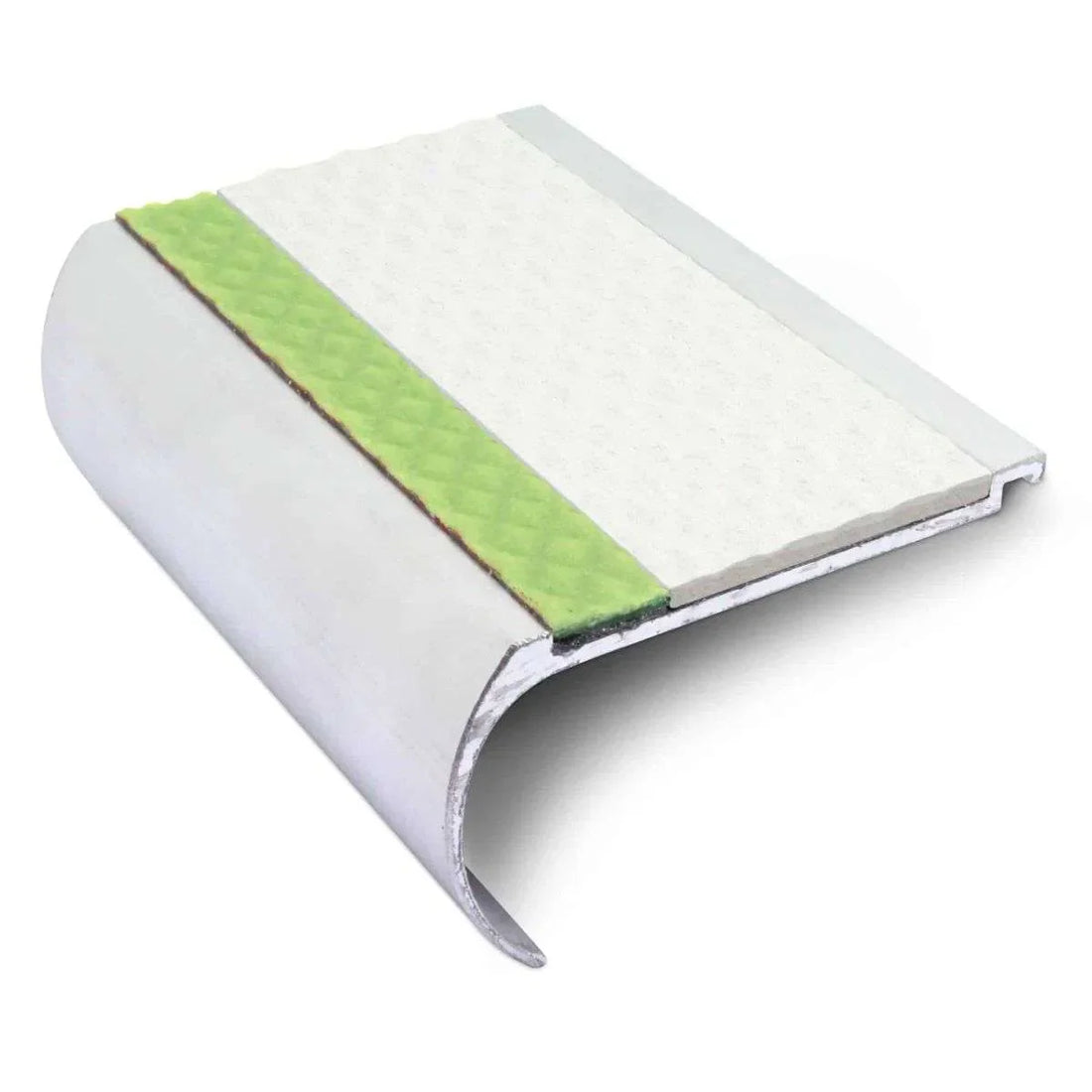 White Non-Slip Tredsafe Stair Nosing - AHD07