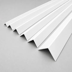 Diffrent size White_PVC_Corner_Angle_Trim_90_Plastic_Equal_Unequal_Edge_Protector
