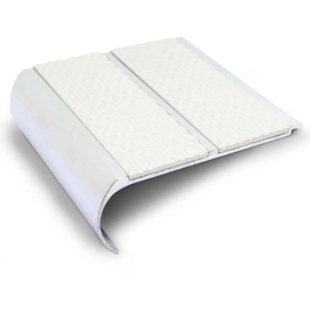 White Tredsafe Aluminium Non Slip Stair Nosing - NHD13 (91 x 35mm) - StairNosingUK 