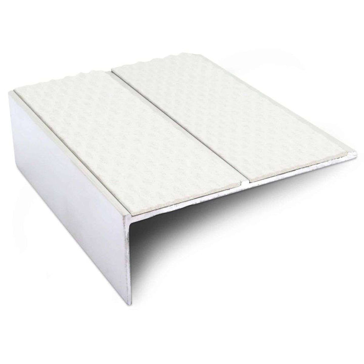 White Tredsafe Aluminium Non Slip Stair Nosing - NSL09 (85 x 32mm) - StairNosingUK