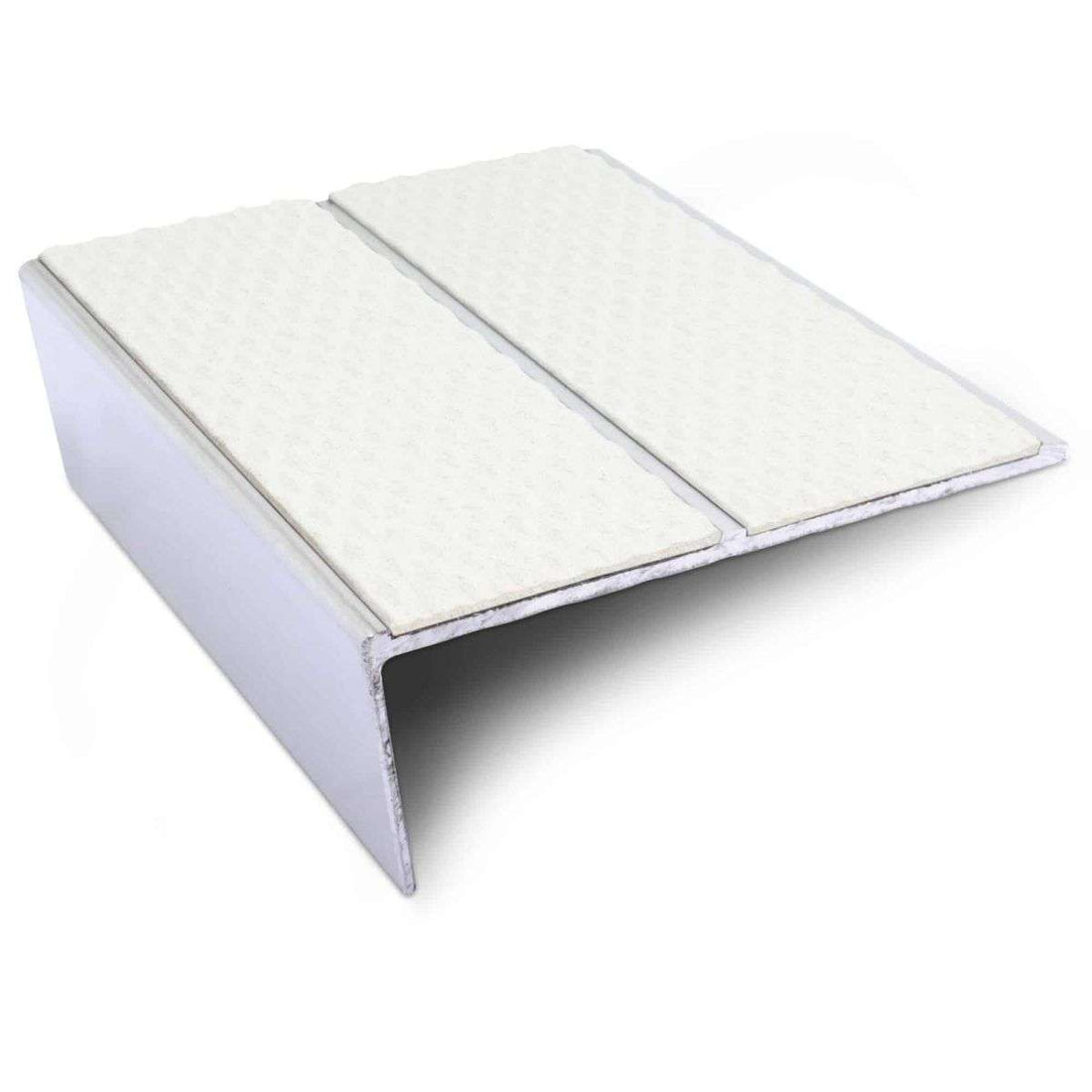 White Tredsafe Aluminium Non Slip Stair Nosing - NSL10 (85 x 32mm) - StairNosingUK