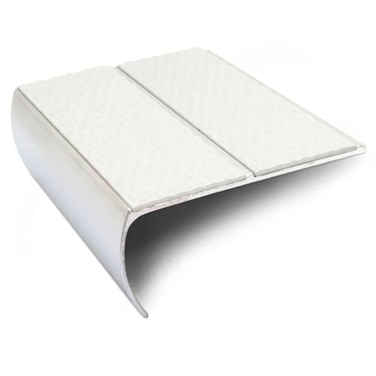 White Tredsafe Aluminium Non Slip Stair Nosing - NSL29 (87 x 40mm) - StairNosingUK