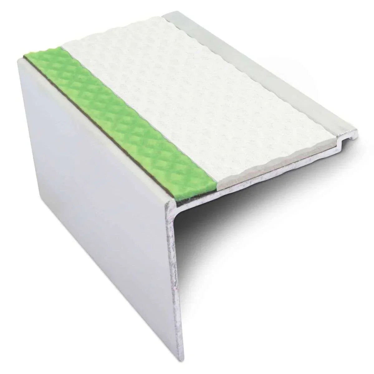 White Tredsafe Non-Slip DDA Compliant Stair Nosing - AHD17