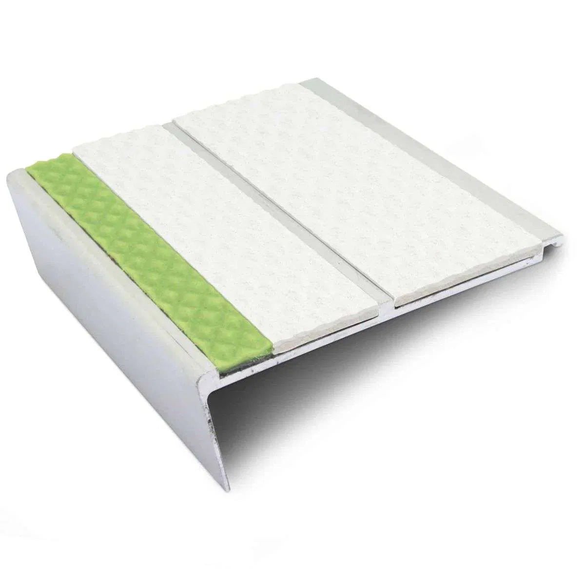 White Tredsafe Non-Slip Stair Nosing - AHD12