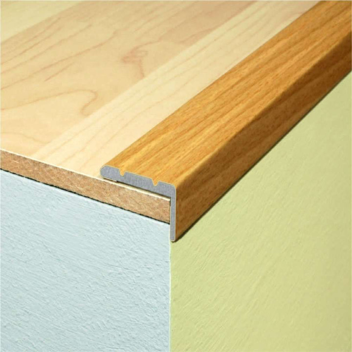 Wood Effect Self Adhesive Aluminium Stair Nosing Edge Trim - StairNosing