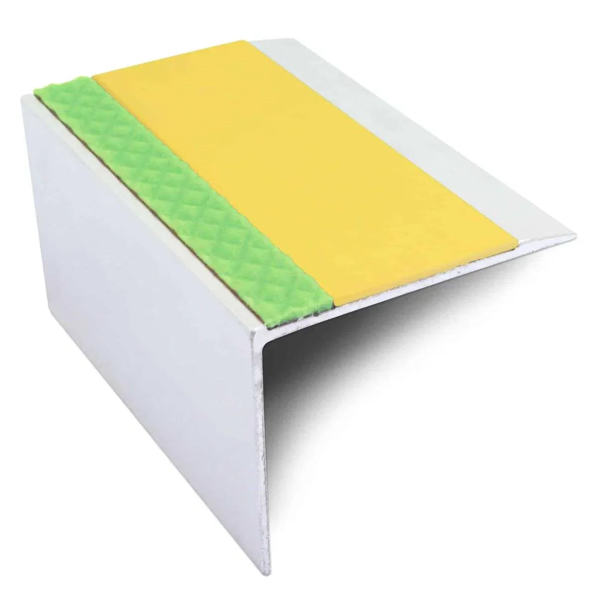 White Aluminium Non Slip Stair Nosing - ASL21 - StairNosingUK