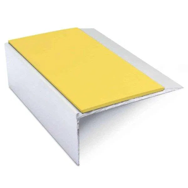 Yellow Aluminium Non Slip Stair Nosing - NSL15 (66 x 32mm) - StairNosingUK