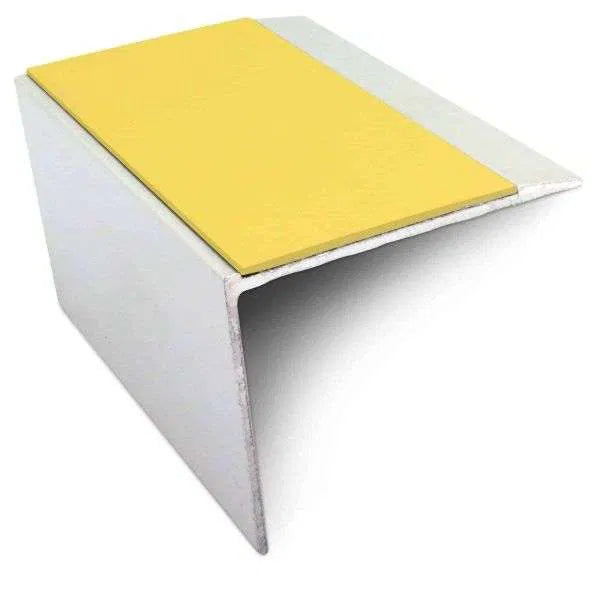 Yellow Aluminium Non Slip Stair Nosing - NSL21 (67 x 55mm) - StairNosingUK