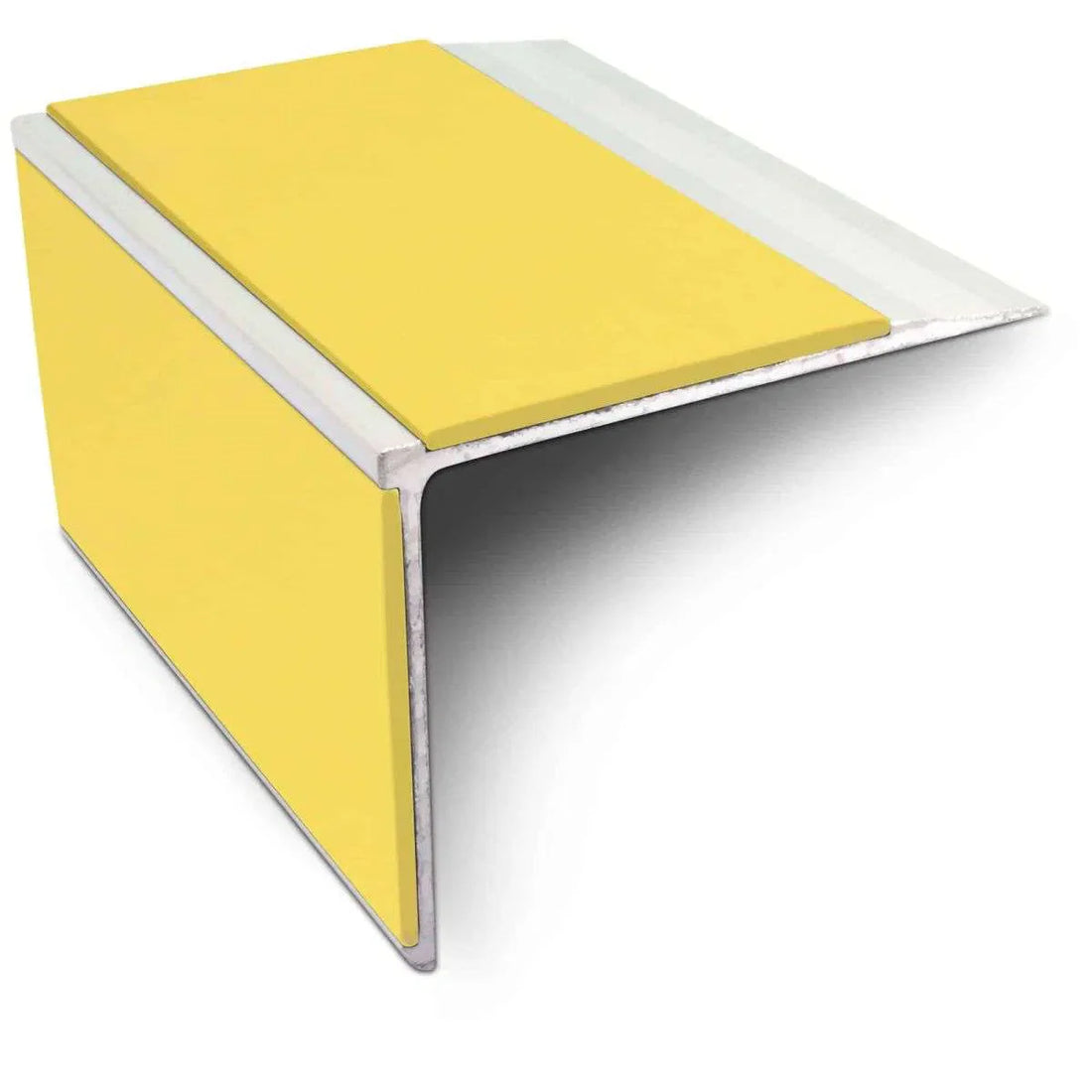 Yellow Aluminium Non Slip Stair Nosing - NSL27 (75mm x 58mm) - StairNosingUK