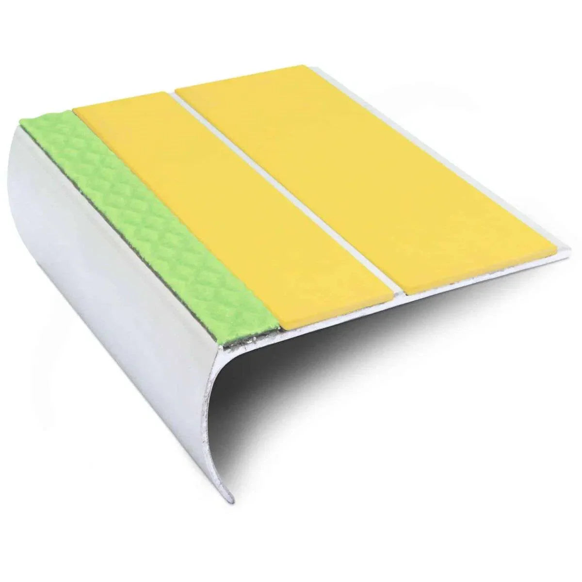 Yellow Aluminium Non Slip Stair Nosing with PVC - ASL29