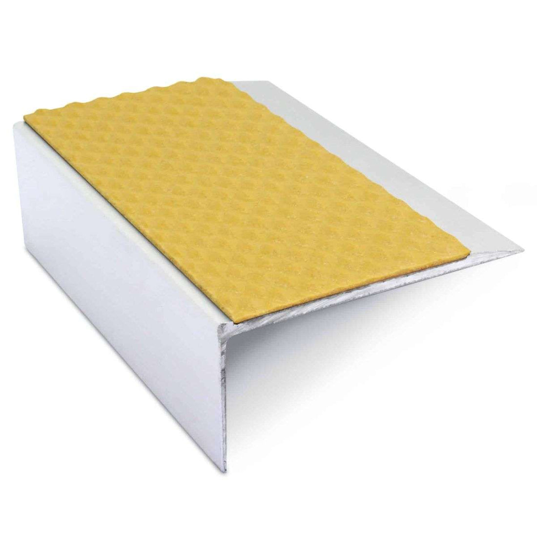 Yellow Tredsafe Aluminium Non Slip Stair Nosing - NSL15 (66 x 32mm) - StairNosingUK