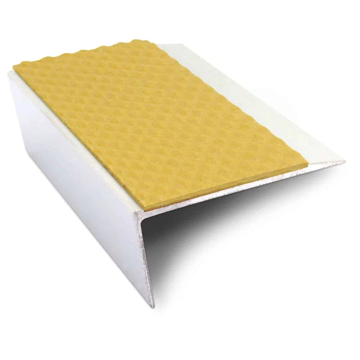 Yellow Tredsafe Aluminium Non Slip Stair Nosing - NSL16 (66 x 32mm) - StairNosingUK