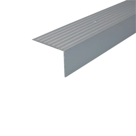 Silver A32 65 x 42mm Cayrus Aluminium Non Slip Ribbed Treads Edge Trim