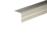 A33 Inox Aluminium Non Slip Ribbed Treads Stair Nosing Edge Trim