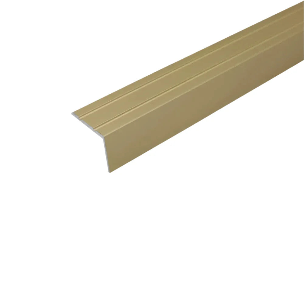 Gold A36 25 x 20mm Aluminium Self Adhesive Stair Nosing Edge Trim